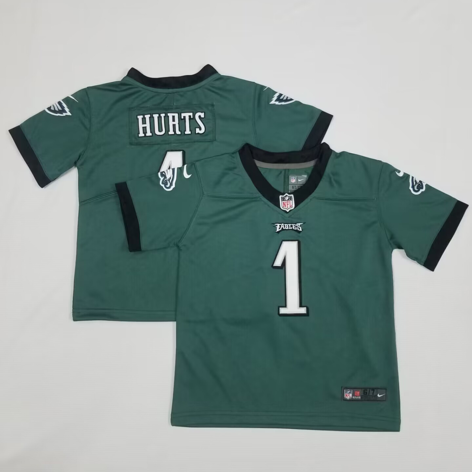 Toddler Nike Philadelphia Eagles #1 Jalen Hurts Green Team Color Stitched NFL Vapor Untouchable Limited Jersey